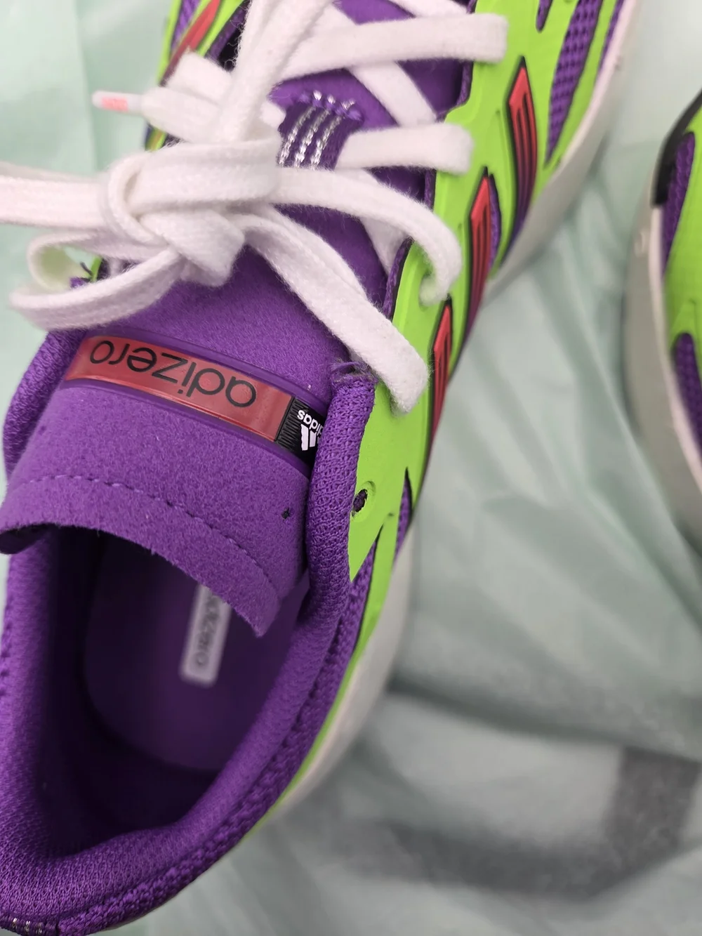 Women's Purple and Neon Green Athletic Sneakers